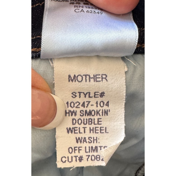 MOTHER The High-Waisted Smokin' Double-Welt Heel Jeans Flared Stretch, 24 - Picture 14 of 14